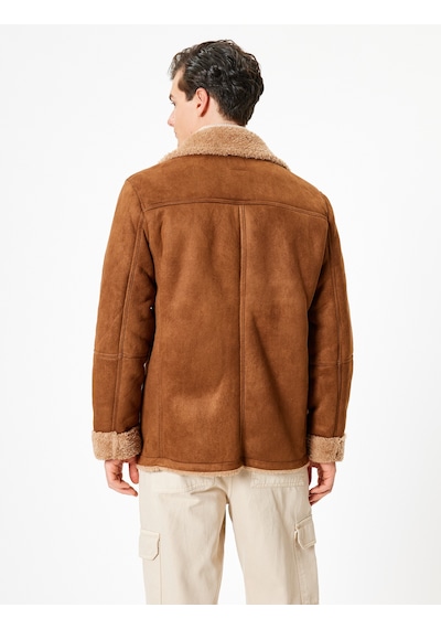 Koton Slim Fit Mont Süet Görünümlü İçi Peluşlu Düğmeli Kahverengi 5wam20071hw Kahve Kahverengi Koton Slim Fit Mont Süet Görünümlü İçi Peluşlu Düğmeli Kahverengi 5wam20071hw Kahve Kahverengi