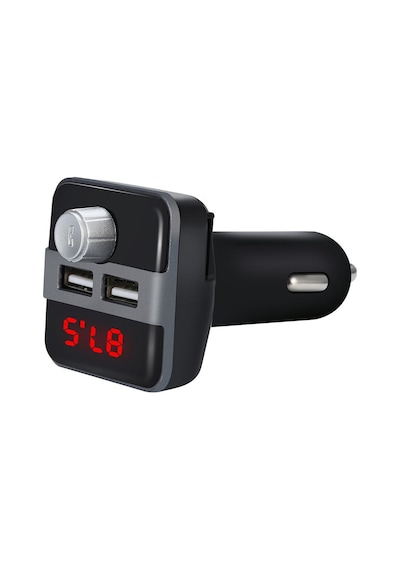 Bluetooth Lcd Araç Kiti Fm Verici Çift Çift Usb Araç Şarjı Dc 5V