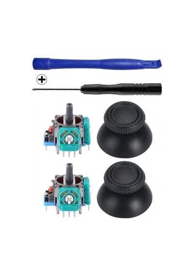 Ps5 Analog Motor Ve Topuz 2+2 Tornavida Ayırıcı Set Playstation 5 Kol Tamir Seti Yedek Parça Renkli