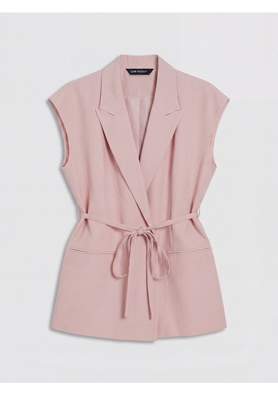 Lcw Modest Pembe Kuşaklı Kadın Klasik Yelek