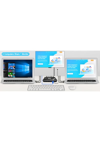 4669 Kumandalı Usb 3.0 4k Hdmi Kvm Switch 2 Port Rj45 Ethernet Pc