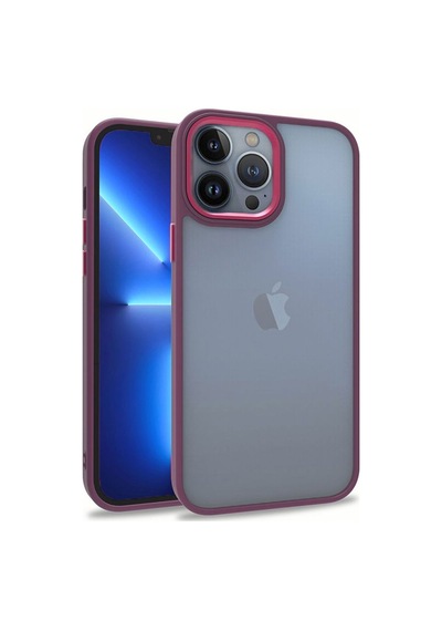 Apple Uyumlu iPhone 13 Pro Max Kılıf Zore Flora Kapak Kırmızı