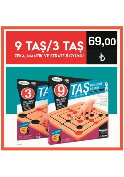 9 Taş 3 Taş - Redka Akıl Oyunları