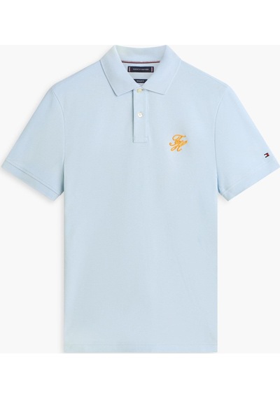 Tommy Hilfiger Th Erkek Script Regular Mavi Polo Yaka T-shirt-16265