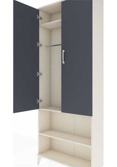 Arges Dolap 3 Raflı 2 Kapaklı Tek Askılı 88x30x221 Aytaşı-ant... Aytaşı