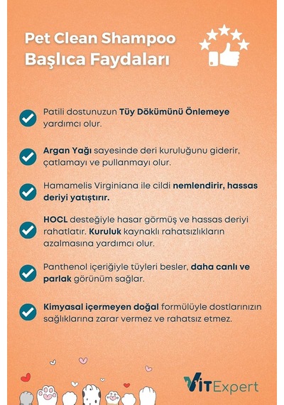 Pet Clean Kedi Ve Köpek Bakım Şampuanı 200 Ml