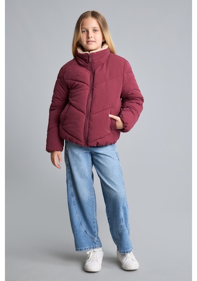 Defacto Yarım Balıkçı Yaka Mont Kız Çocuk H8014a826aubr170 Bordo-br170