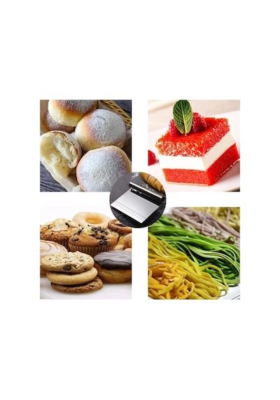 Lexroo Paslanmaz Çelik Hamur Kesme Ve Kazıyıcı Spatula Ölçü Çizgili Pasta Kek Kesici Aparat Çok Renkli