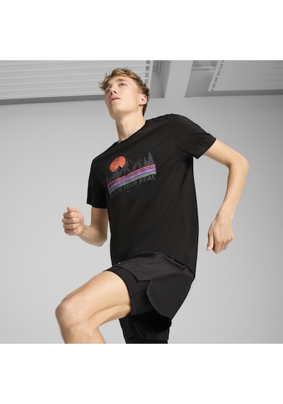 Puma 52659801 Graphics Outdoor Erkek Spor Tişört SIYAH