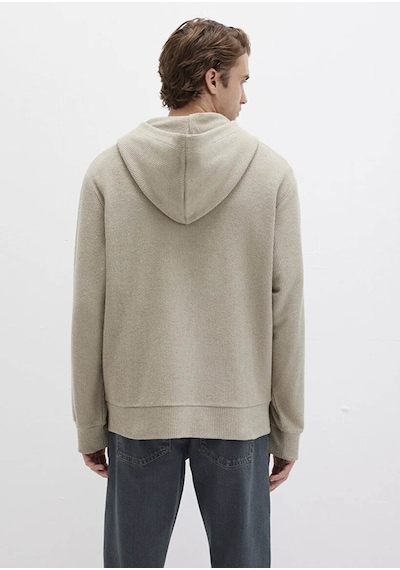 Mavi Kapüşonlu Fermuarlı Bej Erkek Sweatshirt M0s10520-70154 Bej