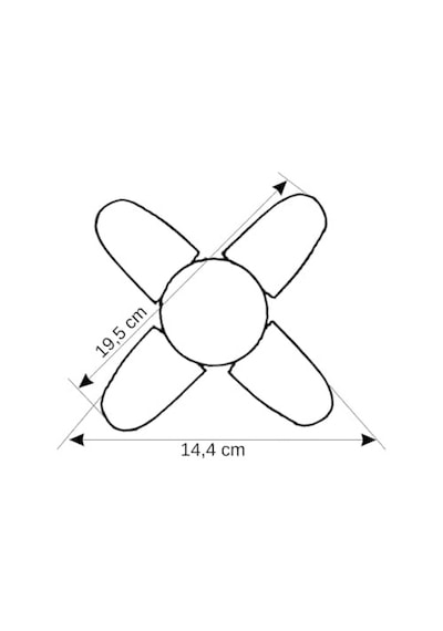 30 Watt 4 Kollu Pervane Led Ampul, Katlanabilir Fan Tipi Tavan Lambası, 6500k Beyaz Işık, 3250 Lümen, E27 Duy Uyumlu, Enerji Tasarruflu Atölye Ve Oda Aydınlatması