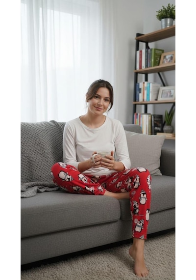 Sude Kadın Pijama Altı Kırmızı