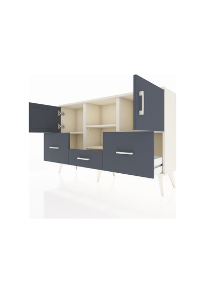 Arges Konsol 4 Raflı 3 Çekmeceli 3 Kapaklı 132x30x83 Aytaşı-antrasit/antrasit Antrasit/antrasit Arges Konsol 4 Raflı 3 Çekmeceli 3 Kapaklı 132x30x83 Aytaşı-antrasit/antrasit Antrasit/antrasit