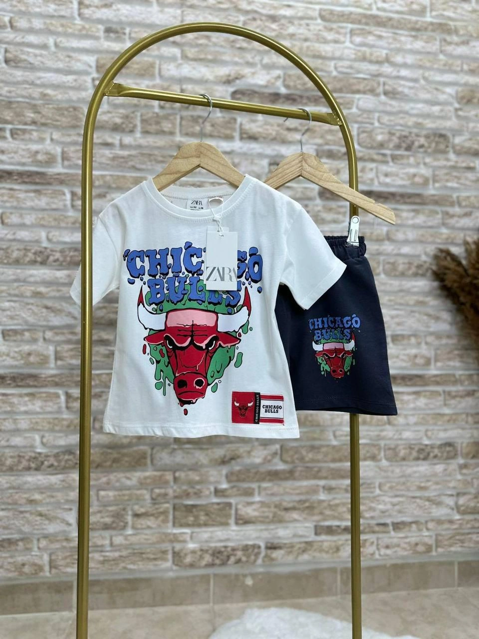 Cg Kids Chicago Bulls Erkek Çocuk Şortlu Alt Üst Takım Beyaz