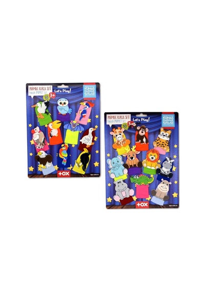 2 Set - 20 Parça Tox Safari ve Uçan Hayvanlar Parmak Kukla T223 T