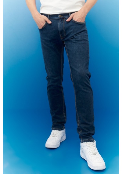 Lee Daren Regular Straight Fit Normal Bel Esnek Jean Kot Pantolon Dark Worn