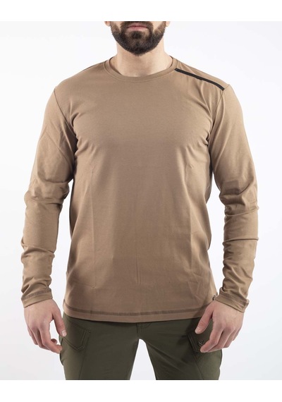 Outdoor T-shirt Basic Pamuklu Erkek Basetı04 Bej