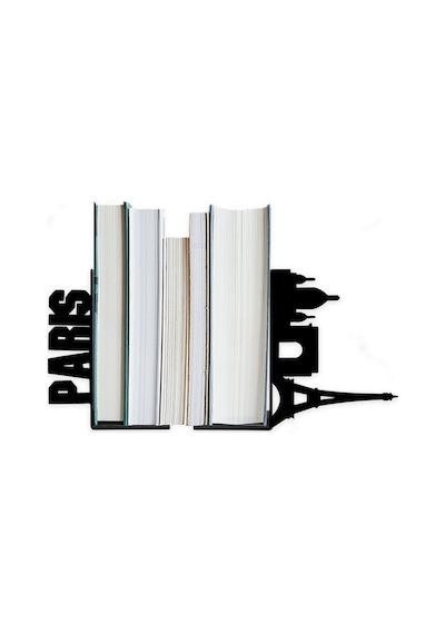 Hobi Demir Sanat Paris Figürlü Dekoratif Metal Kitap Tutucu