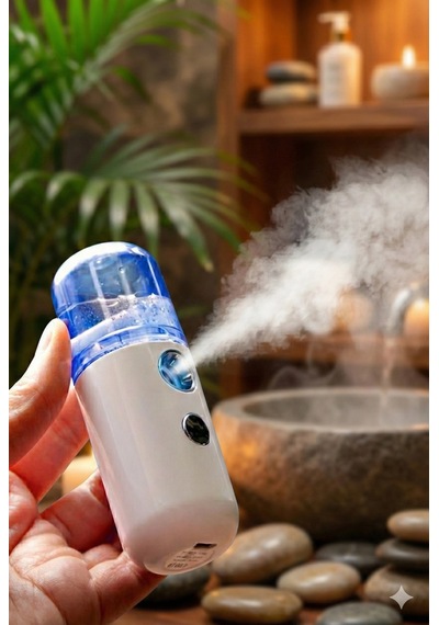 Hubrendy Çer Şarjlı Mini Yüz Nemlendirici Dezenfektan Cihazı Mist Sprayer