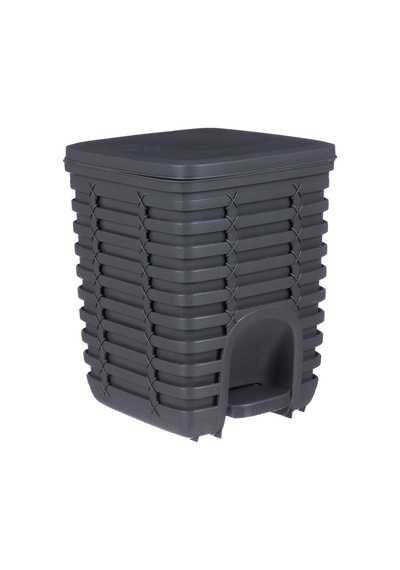 Pedallı Çöp Kovası, /gri, 9 Lt Gri