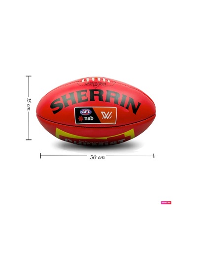 Avessa Sherrin Afl Game Ball American Football Gerçek Deri Kırmızı