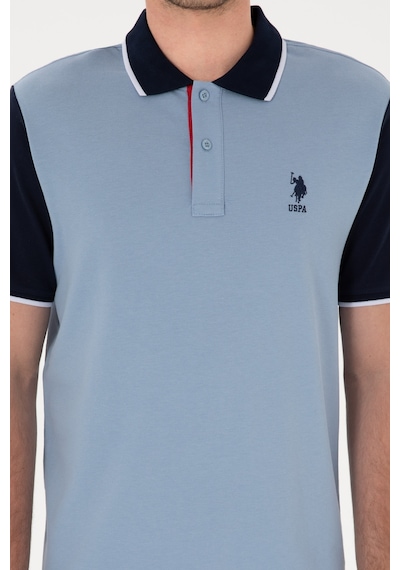 U.S. Polo Assn. Erkek Regular Fit Polo Yaka Mavi Tişört 50306871-VR036
