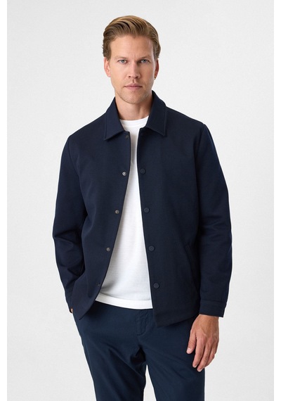 Back And Bond Lacivert Regular Fit Diagonel Örme Mont Çok Renkli