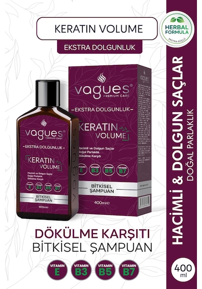 Keratin Volume Ekstra Dolgun Hacimli Saçlar, Dökülme Karşıtı Hızlı Uzama Etkili Bitkisel Şampuan Tüm Saç Tipleri Keratin Volume Ekstra Dolgun Hacimli Saçlar, Dökülme Karşıtı Hızlı Uzama Etkili Bitkisel Şampuan Tüm Saç Tipleri