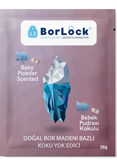 Borlock Bebek Pudrası Kokulu Koku Giderici 15 x 25 G