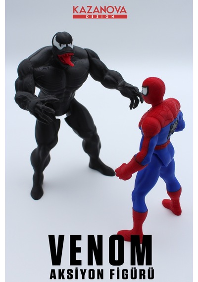 Kazanova Design Venom Aksiyon Figürü 16 Cm Marvel Plastik Masaüstü Dekoratif Hediyelik