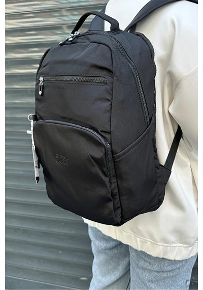 Just Polo Kadın İthal Klinkır Kumaş Şık Ve Lüks Sırt Çantası Shopper Siyah