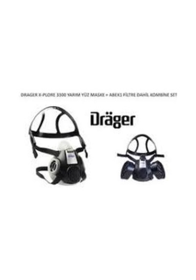 Drager 3300 Yarım Yüz Maske+Abek1 Filtre Set