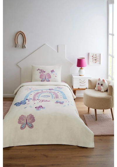 Özdilek Rf-magical Time Lila-lastikli Çarşaf Tek Kiş. Pike Takımı