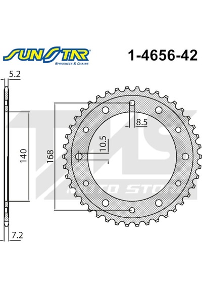 2008-2012 Bmw F 650 Gs Uyumlu Arka Dişli Sunstar 42 Diş (507160327)