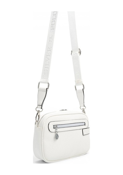 Silver & Polo Silver Polo Beyaz - Beyaz Petek Kadın Çapraz Çanta Sp1256