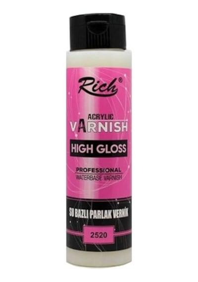 Rich Su Bazlı High Gloss Parlak Vernik 500 Cc
