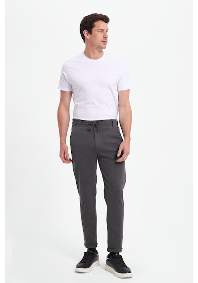 Tudors Erkek Slim Fit Pamuklu Beli Bağlamalı Yan Cepli Katlamalı Paça Jogger Gri Pantolon-42319 gri Tudors Erkek Slim Fit Pamuklu Beli Bağlamalı Yan Cepli Katlamalı Paça Jogger Gri Pantolon-42319 gri