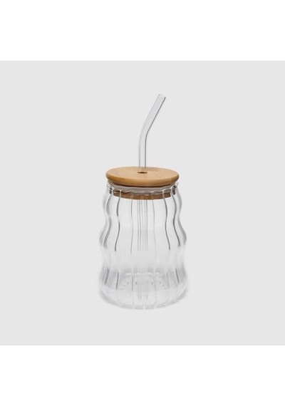 Ayrex Borosilikat Cam 550ml Kapaklı Ve Pipetli Soğuk Içecekler Için Genel