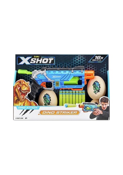 Mey İthalat 4860 X Shot Sünger Atan Dino Attack Striker Silah -