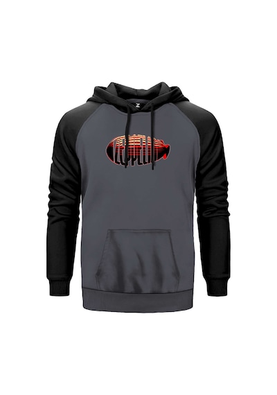 Led Zeppelin Zeplin Gri Renk Reglan Kol Sweatshirt Gri