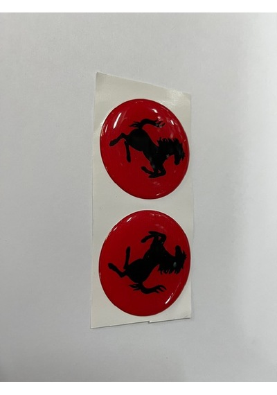 Motosiklet Damla Etiket Ferrari Kırmızı Sticker 5x5cm
