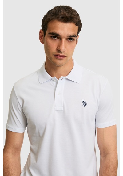 U.s. Polo Assn. Erkek Beyaz Tişört Basic 50322347-vr013
