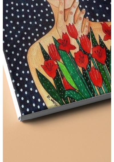Webstyle Sayılarla Boyama Seti Kasnaklı Çiçek Toplayan Kadın 50 X 65 Cm
