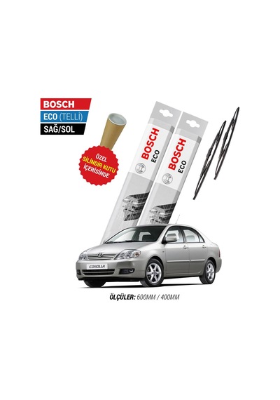 Toyota Corolla Uyumlu Silecek Takımı 2002-2006 Bosch Eco