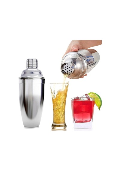 Komple Çelik 500ml Shaker Kokteyl Hazırlama Kabı Bardağı cin344