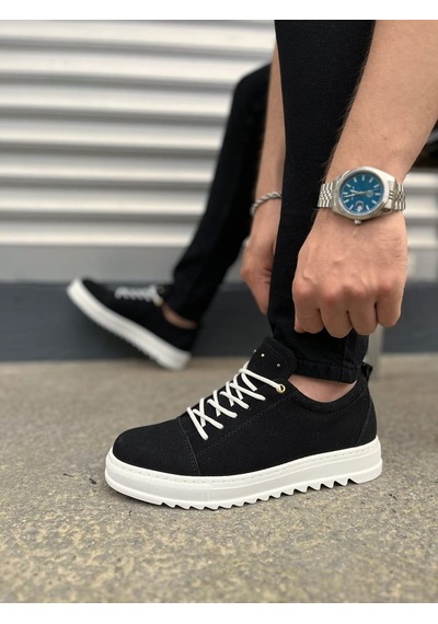 Dmr Elegance Jy152 Cool Bağcıklı Süet Erkek Günlük Spor Klasik Ayakkabı Sbt - Siyah