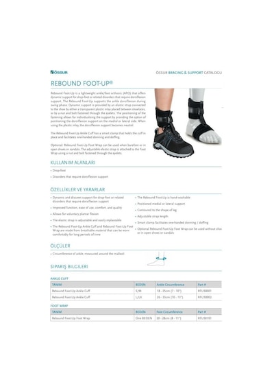 Medikaltec Rebound Foot-up Düşük Ayak Bilekliği-ayakkabı Large/xlarge