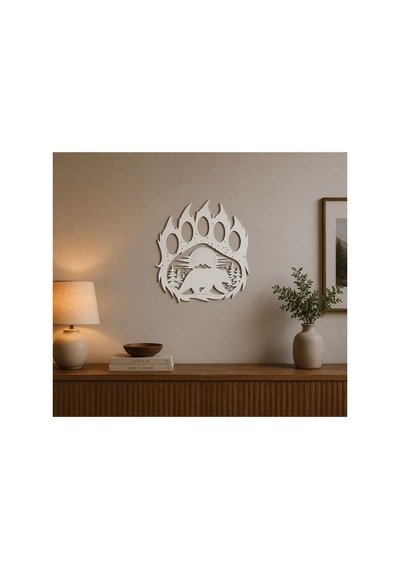 Arliadesign Ayı Pençesi Doğa Duvar Dekoru / 5 Mm Mdf 50 X 50 Cm