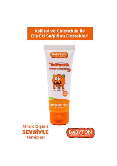 Babyton Organik Diş Macunu Portakal - Mandalina Aromalı 50 G