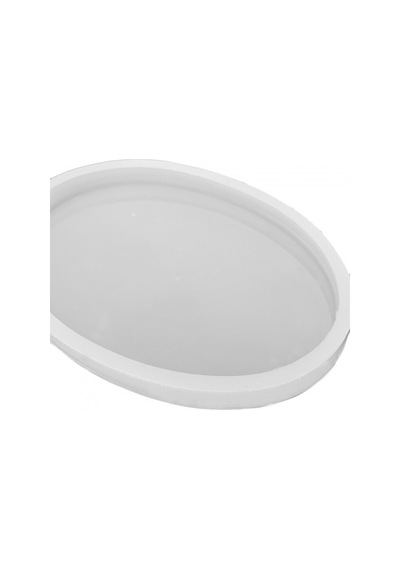 Epoksi Oval Bardak Altlığı Kalıp 13x9 Cm Şeffaf